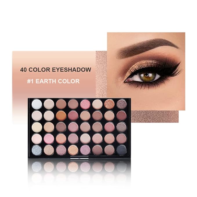 All in One Makeup Kit Professional, 40 Color Eyeshadow Palette, Foundation, Concealer, Contour, Lip Gloss, 20 pcs Brushes Set for Women Teens, Gift Ideal
