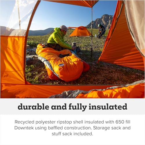 Big Agnes Torchlight EXP - 650 RDS DownTek Ultralight Sleeping Bag, Backpacking Gear, Compact Cold Weather Camping Mummy