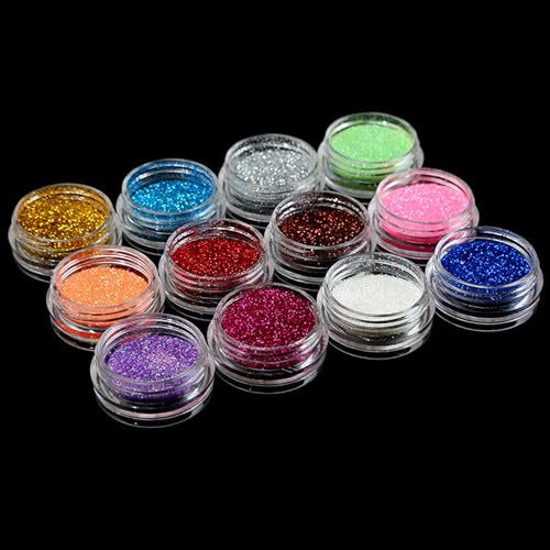 24 Color Body Glitter Set, Fine Nail Glitter, Suitable for Holiday Makeup, Cosmetics, Cosmetic Glitter for Body Nails Face...
