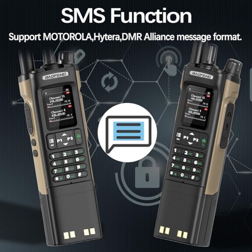Ham Radio Baofeng DM32 DMR Radio Handheld Rechargeable Walkie Talkies Long Range DM32UV 5RM Two Way Radio NOAA Weather Rad...