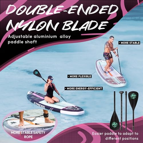 ATPROSS 11'6"x35" Inflatable Paddle Board, 450lbs Extra Wide Stand Up Paddleboard for Adults with Premium SUP Accessories ...