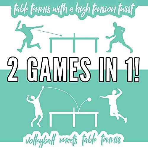 Franklin Sports Spyder Pong Tennis - Table Tennis, Volleyball + 4 Square - Includes Net, Table, Paddles + Ball