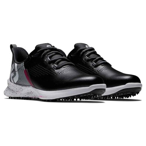 FootJoy Women's FJ Fuel Previous Season Style Golf Shoe, Black/Grey/Hot Pink, 7.5