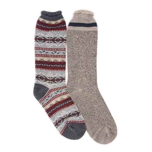MUK LUKS mens 2 Pk Heat Retainer Socks