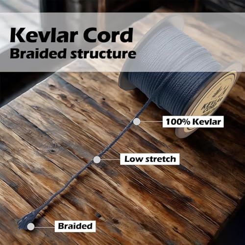 9KM DWLIFE Blue Kevlar Cord – Ultra-Strong, Lightweight & Abrasion-Proof Survival Rope for Camping, Tactical Gear, Hammock...