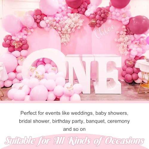 Spandex Fitted Wedding Arch Cover 7.2FT Pink Arch Backdrop Cover, Round Top Chiara Backdrop Stand Covers for Wedding Birth...
