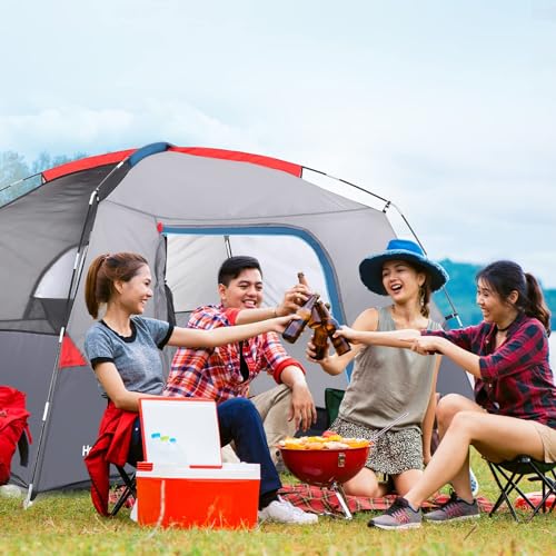 Camping Tent, Tent for Camping, Easy Set up Camping Tent 4 Person and 6 Person for Hiking Backpacking Traveling Outdoor, L...