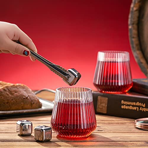 eventpartener 40 Pcs Disposable Stemless Wine Glasses, 12OZ Plastic Wine Cups, Origami Style Unbreakable Drinking Glasses,...