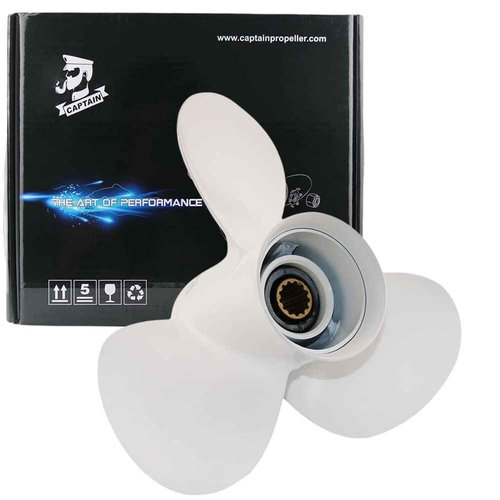 Boatman OEM Prop 12 1/4x9 Fit Yamaha Outboard Motor T25/F30/F40/F50/40HP/48hp/50hp/60hp/F60 G Series 13 Tooth Spline Aluminum 3 Blades Propeller 663-45956-01-EL