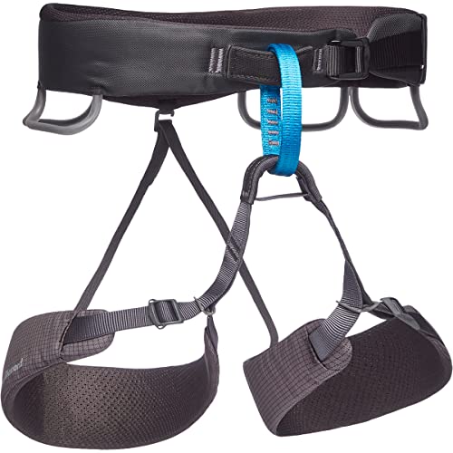 BLACK DIAMOND Men’s Momentum Rock Climbing Harness | Adjustable Waist & Leg Loops | Dual Core Construction | Anthracite | ...
