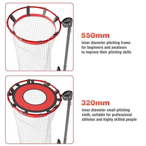 Pro Volleyball Setter Training Equipment Volleyball Setting Trainer Practice Net with 2 Target Hoop Size & 6 Angles & 13 Height Adjustment Ball Collection Bag Indoor Outdoor Practice