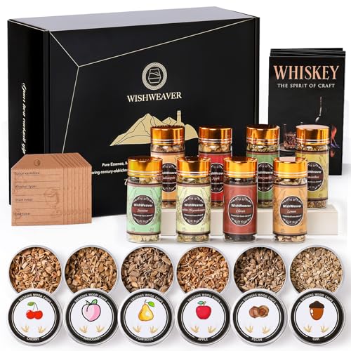 Alcohol Infusion Kit,14 Natural Woodchips & Botanicals DIY Whiskey Making Kit for Infusing Bourbon,Vodka, Tequila, Rum wit...