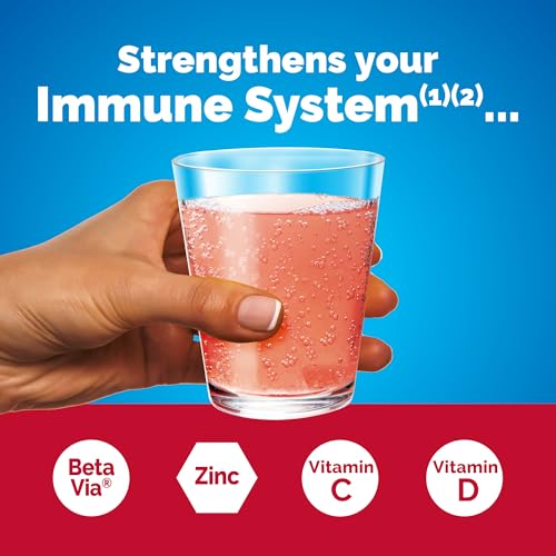 Emergen-C Immune+ Triple Action Immune Support Powder, BetaVia (R), 1000mg Vitamin C, B Vitamins, Vitamin D and Antioxidan...