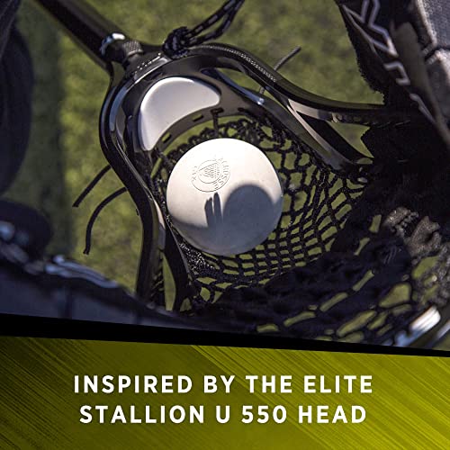 STX Lacrosse Stallion 200 Boys Complete Stick with Mesh Pocket, Attack/Midfielder