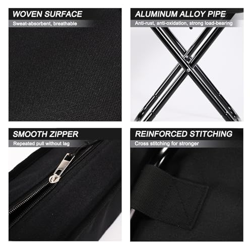 KOKSRY Camping Stool, Portable Folding Stool, Aluminum Ultralight Backpacking Stool Suitable for Outdoor Gardening and Bea...