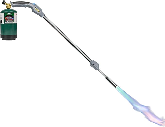 BLUEFIRE 38" Long Propane Weed Torch 50K BTU Trigger Start Self Ignition on Handle Heavy-Duty Portable Weeds Burning Garde...