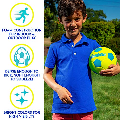 Franklin Sports Kids Foam Soccer Ball - Mini Soft Foam Youth Soccer Ball - Indoor + Outdoor Toy Soccer Ball for Kids - Pro...