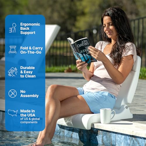 Step2 Foldable Adult Flip Seat, Portable Outdoor Chair for Poolside, Tailgating, Camping, Picnic Chair, Provides Back Supp...
