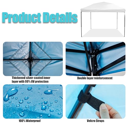 8x8 Canopy Replacement Top, Replacement Cover for 8x8 Pop Up Canopy Tent (Top Cover Only) White