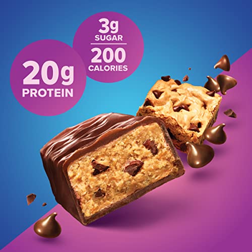 Pure Protein Chewy Chocolate Chip Protein Bars – 20g Protein, 3g Sugar, 190 Calories (12 count) Low Sugar* High Protein Sn...