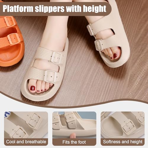 Comfortable Adjustable Sandals Lightweight Soft Outdoor Beach Slippers with Everyday Use,Sizes 5.5-10