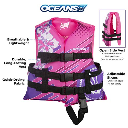 Oceans 7 US Coast Guard Approved Life Jacket for Infant, Kids, Youth, – Type II & III Vest, Personal Flotation Device