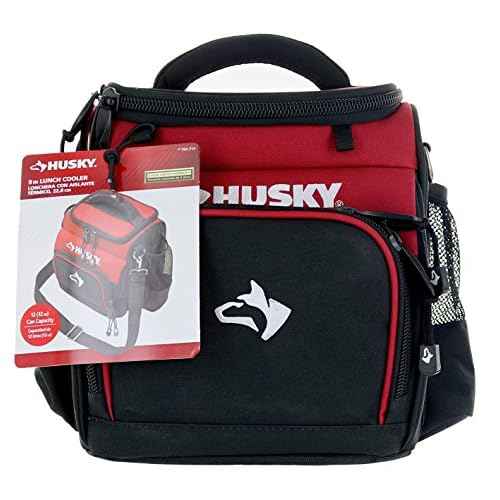 Husky 82021N11 9" 600 Denier Water and Weather Resistant Insulated Cooler with 2 Mesh Sleeves and Carrying Strap