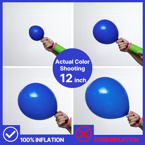 PartyWoo Royal Blue Balloons 52pcs 12 Inch Dark Blue Latex Helium Balloons for Birthday Gender Reveal Wedding Anniversary ...