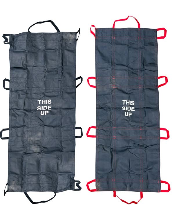The Original Rescue Essentials Brand QuikLitter, Black Nylon Handles, Non-Woven Fabric, 500 Lb Rated, Low Cost, Disposable for Patient Transfer, Casualty Evacuation