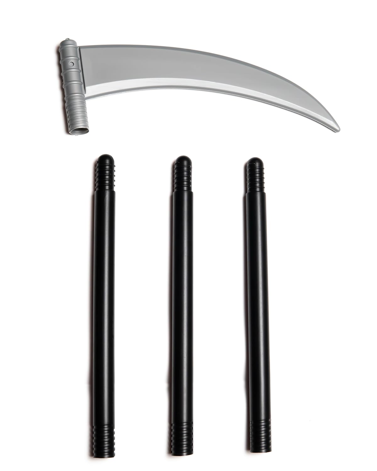 Happy Hippo Grim Reaper Scythe Prop for Halloween; Adult or Kids Grim Reaper Costume Accessories, Faux Scythe Blade & Adjustable Handle; Grim Reaper Sickle Toy