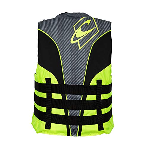 O'Neill Men's Superlite USCG Life Vest,Black/Lime/Smoke/Lime,L