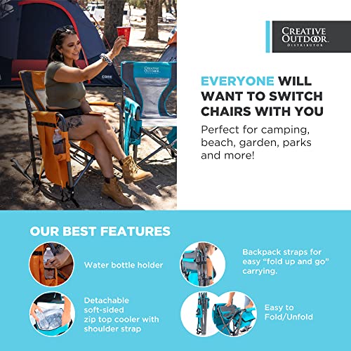 Creative Outdoor Collapsible Folding Rocking Director Chair | Camping Picnic Beach & Patio