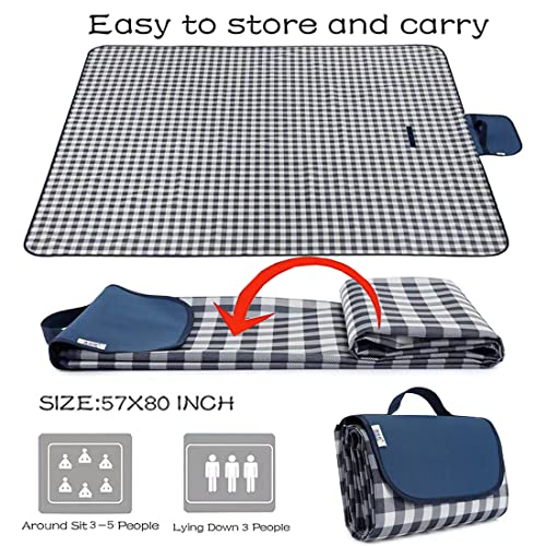 K Y KANGYUN Beach Blanket Outdoor Picnic Blanket Mat 80"x60" Extra Large Waterproof Sand Proof Camping Blanket Lightweight...