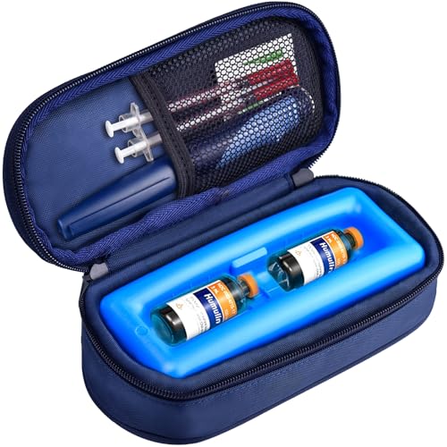 Cruxer Insulin Vial Cooler Travel Case,Diabetes Carrying Insulated Bag for Supplies Keep Medicine Cool,Diabetic Small Bott...