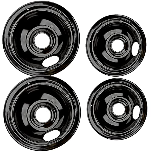 5304430149 and 5304430150 Porcelain Burner Drip Pan Bowls Replacement 318067041 and 318067051 Electric Range Cooktop By AM...