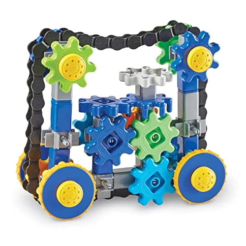 Learning Resources Gears! Gears! Gears! Treadmobiles Building Set, STEM Toys, Develops Early Engineering Skills, 108 Piece...