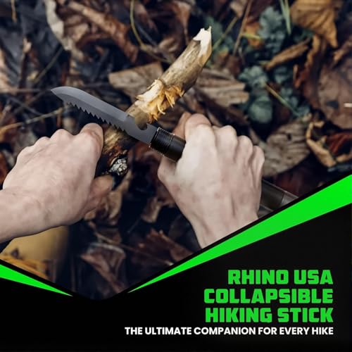 Sakertool 8 in 1 Collapsible Tactical Hiking Trekking Pole, Tactical Walking Stick, Survival Hiking Staff & Trekking Pole,...