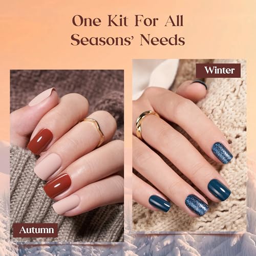 Beetles Press On Nails Kit - Festival Glow | 360Pcs 12 Colors Short Square Press On Nails | 15 Sizes Matte Glossy Glitter ...