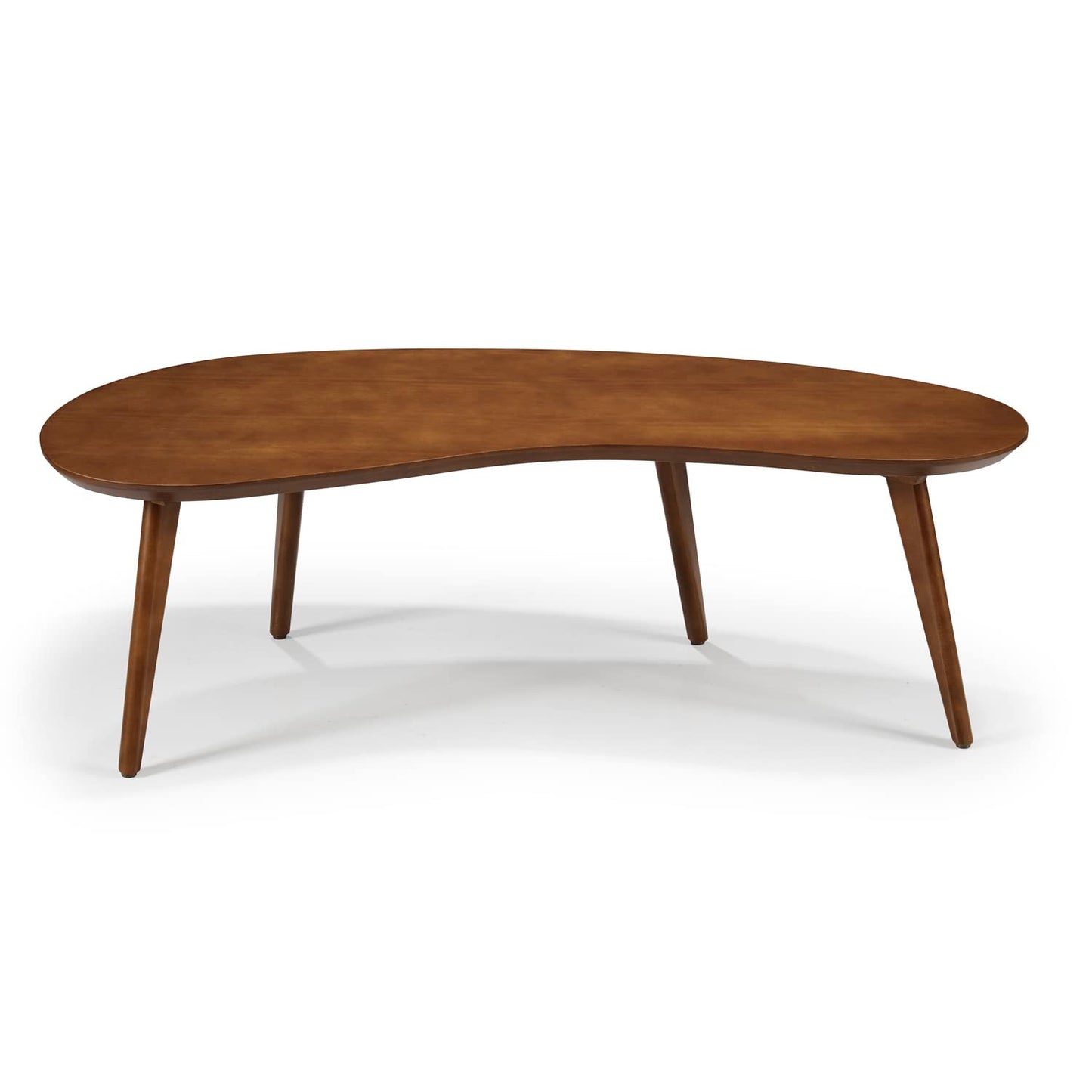 Mid Century Modern Abstract Shaped Coffee Table/Solid Wood/Castanho Finish
