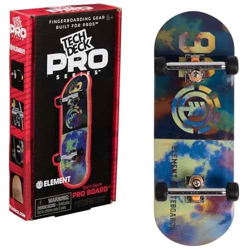 TECH DECK, Element Pro Series Finger Board with Storage Display, Built for Pros; Authentic Mini Skateboards, Kids Toys for Ages 6 and up