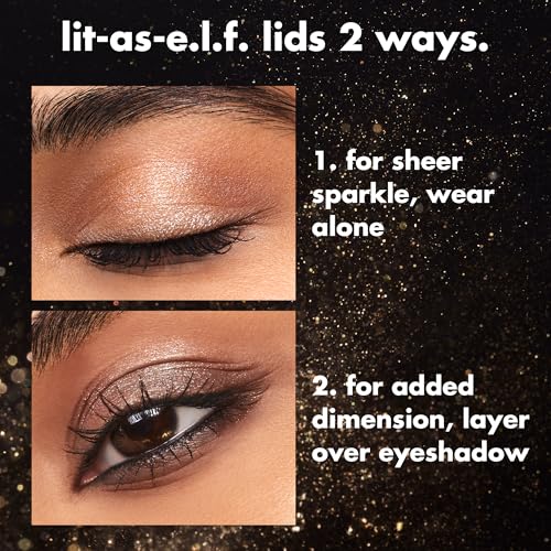 e.l.f. Fine As Fleck Glitter Eyeshadow, Long-Lasting Sheer Eye Makeup With A Shimmer Finish, Soft, Smooth Formula, Vegan &...