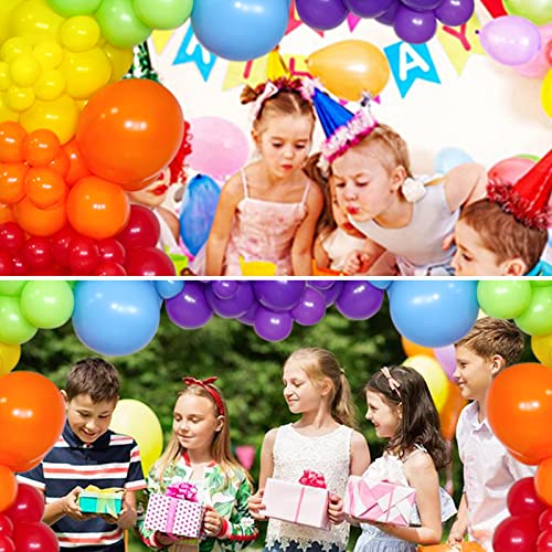 KAWKALSH Rainbow Balloon Arch Kit 111Pcs 18 12 5 Inch Latex Colorful Party Balloons Garland for Birthday Baby Shower Weddi...