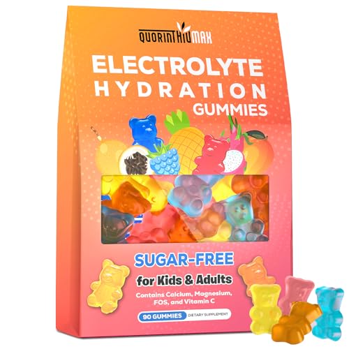 Electrolyte Gummies Sugar Free | Electrolyte Hydration Energy Gummies for Running & Sports - Energy Chews with Calcium & V...