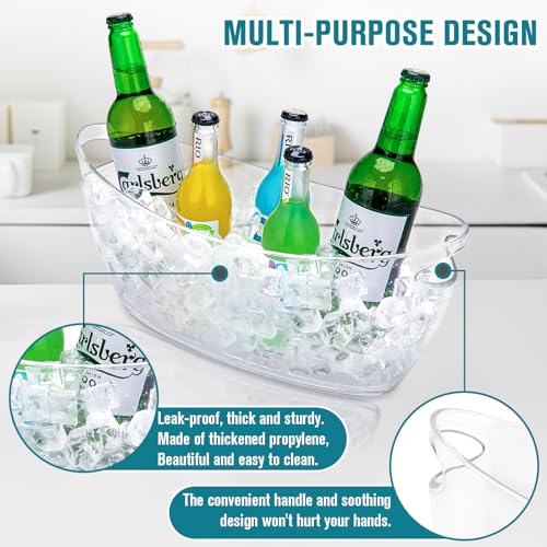Ice Buckets for Parties, 2 PCS Ice Bucket for Cocktail Bar, 5.5L Drink Buckets for Parties, Wine Cooler, Champagne, Cockta...