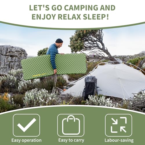Naturehike Insulated Inflatable Sleeping Pad 27oz, 4.6R Ultralight Backpacking Sleeping Pad XL, NKTR™ AIR Lightweight Slee...