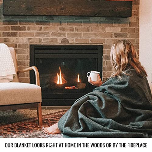 Arcturus Military Wool Blanket - Warm, Thick, Washable - Great for Outdoors, Camping, Stadium Blanket, Picnics, Travel - C...