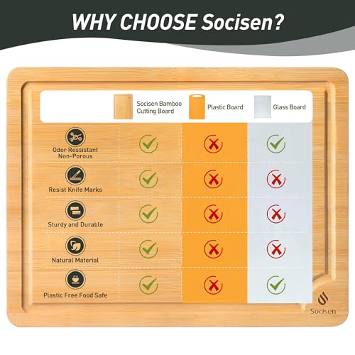 Bamboo Cutting Board Set Non Slip Feet with Holder Over Sink Kitchen Gadgets Seller 2025 First Apartment Must Haves Things...