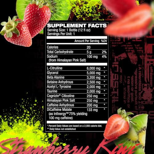 HOSSTILE Hosstility RTD Pre-Workout – Ready to Drink Pre Workout for Energy, Focus, Pump & Hydration, All-in-One Formula f...