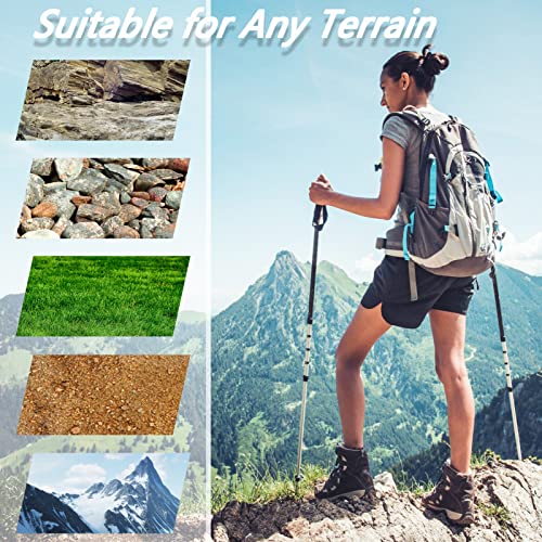 Rubber Trekking Pole Tips 4pcs Walking Hiking Stick Tips Universal Carbide Tips Walking Poles Boot Tips Rubber Feet Protec...