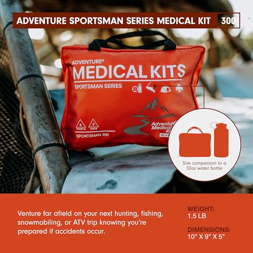Adventure Medical Kits Sportsman Series Medical Kit - 300 - First Aid Kit for Camping, Hiking, Hunting & More - For 6 Peop...